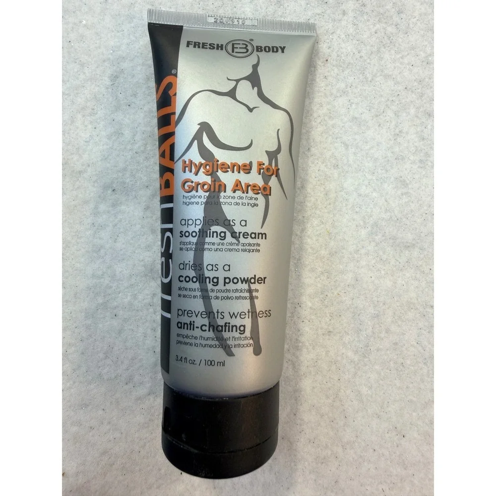 Fresh Body Fresh Balls Hygiene For Groin Area Anti-Chafing Cream 3.4oz 100ml New